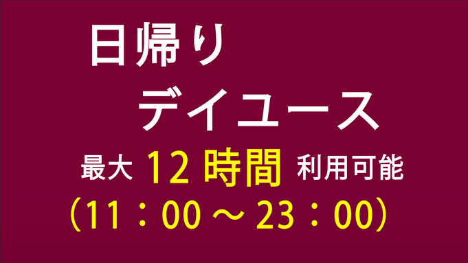 【最大12時間利用可能♪】11:00チェックイン&チェックアウト23:00！★日帰りデイユース★